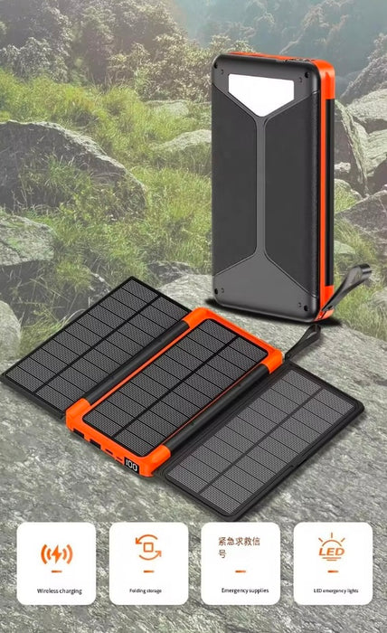 SPB-20000-Qi : Solar Power Bank 20,000mAh with Qi wireless
