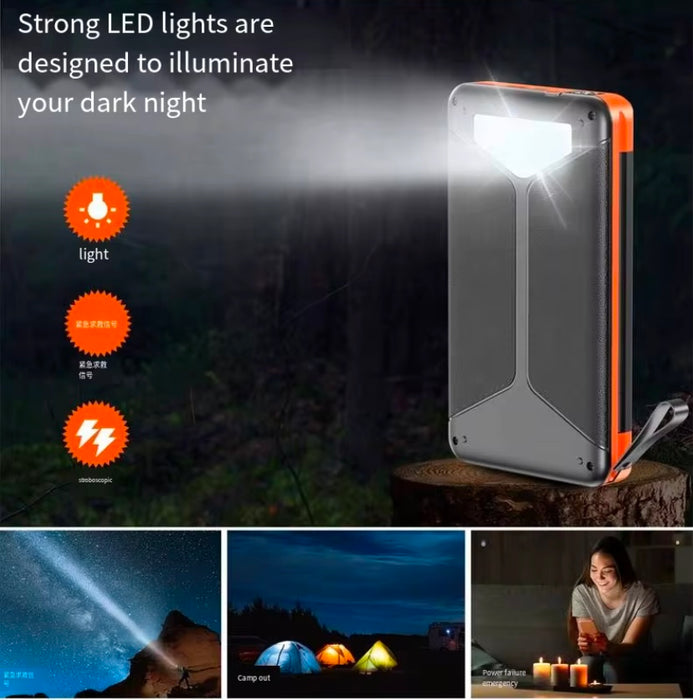 SPB-20000-Qi : Solar Power Bank 20,000mAh with Qi wireless