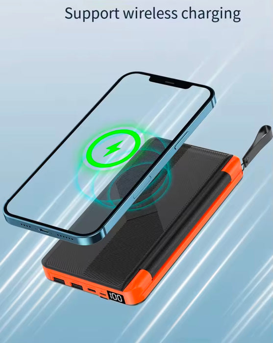 SPB-20000-Qi : Solar Power Bank 20,000mAh with Qi wireless