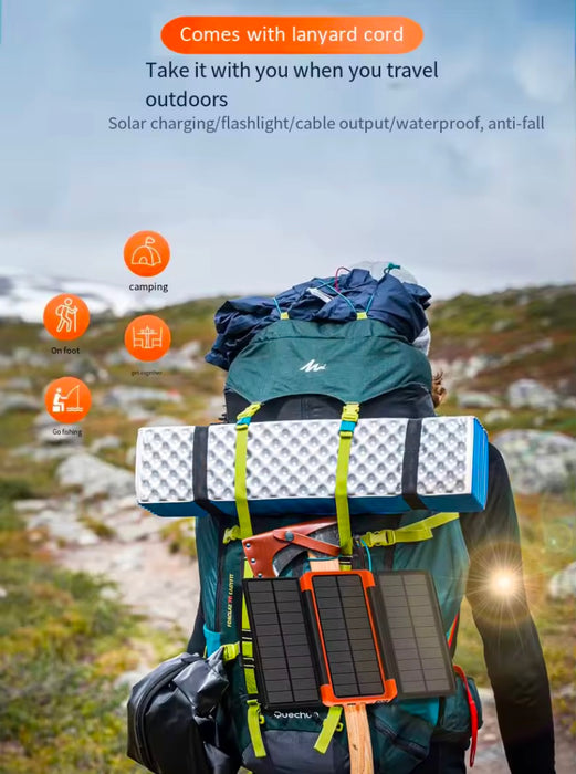 SPB-20000-Qi : Solar Power Bank 20,000mAh with Qi wireless