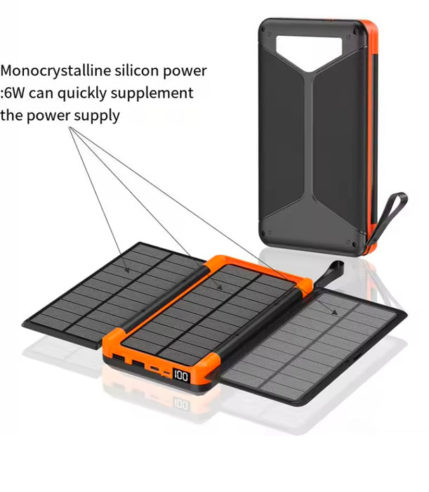 SPB-20000-Qi : Solar Power Bank 20,000mAh with Qi wireless