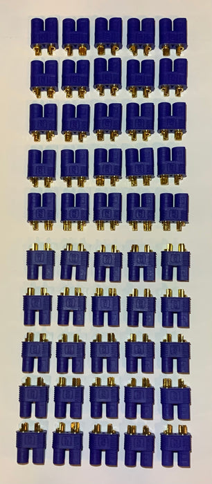 EC3 (blue) bulk connectors - 25 Male & 25 Female. For R/C
