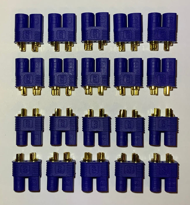 EC3 (blue) connectors - 10 Male & 10 Female