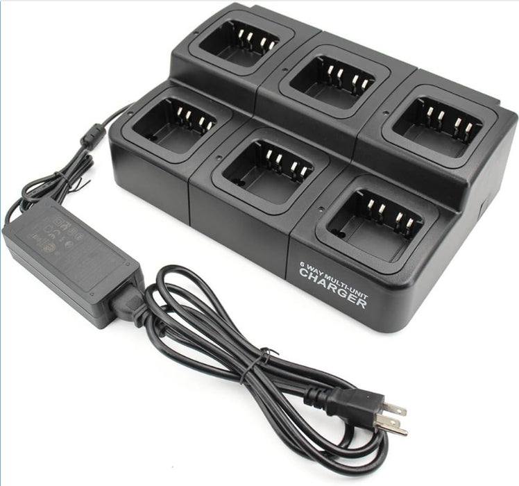PMPN4077 : 6-Way Multi Charger for Moto. APX, XPR, XiR, DP series batteries