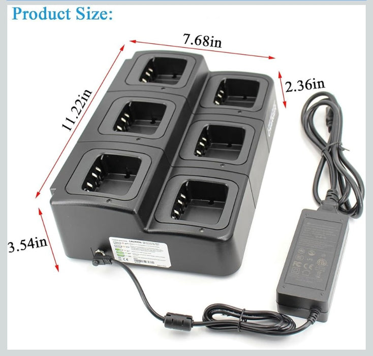 PMPN4077 : 6-Way Multi Charger for Moto. APX, XPR, XiR, DP series batteries