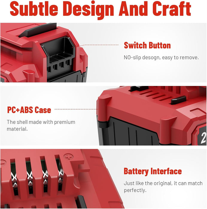 PCC680L : 20.0v 6Ah Li-ION battery for Porter Cable, replaces PCC685L PCC600  PCC640 etc.