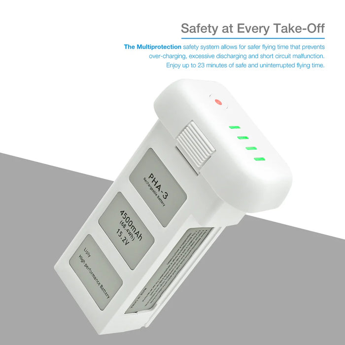 PHA-3 : 15.2 volt 4500mAh Li-PO battery, replaces DJI  PHA-3, PH3 etc