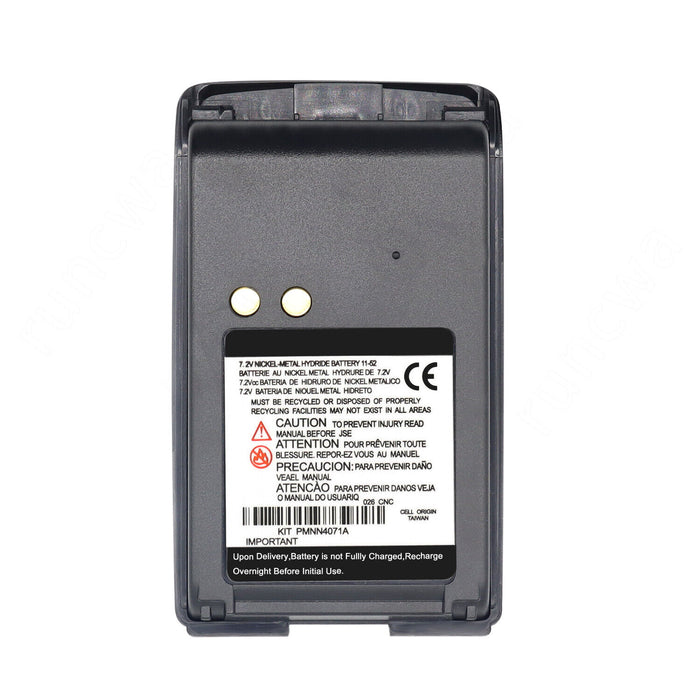 PMNN4071 : 7.5v 1600mAh NiMH battery for Motorola radios, PMNN4071AR