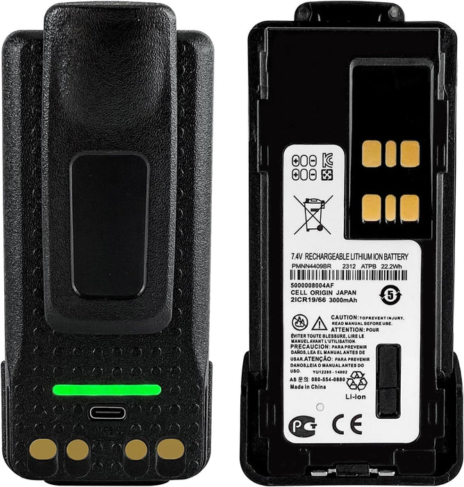 PMNN4409BR : 7.4volt 3000mAh Li-ION battery for Moto., with Type C connector