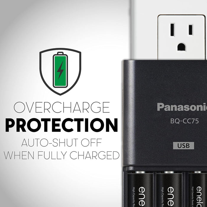 BQ-CC75-AA2000 : Smart Charger & 4 x AA eneloop 2000mAh NiMH cells