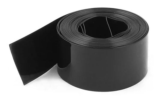 Shrink Wrap, Black color, 35 feet bulk length, 45mm flat height.