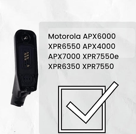 EP-6129 : Covert Earpiece-Microphone for Motorola radios, such as XPR 6550, XPR 7550e etc.
