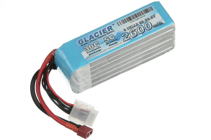 Glacier 30C 2600mAh 6S 22.2V LiPo Battery