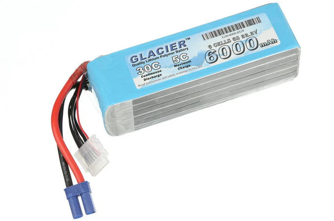 Glacier 30C 6000mAh 6S 22.2V LiPo Battery