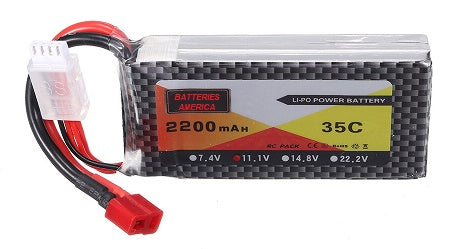 3S2200S-T: 11.1v 2200mAh LiPO battery for R/C (Align starters) Batteries America 3S2200S-T: 11.1v 2200mAh LiPO battery for R/C (Align starters) Batteries America