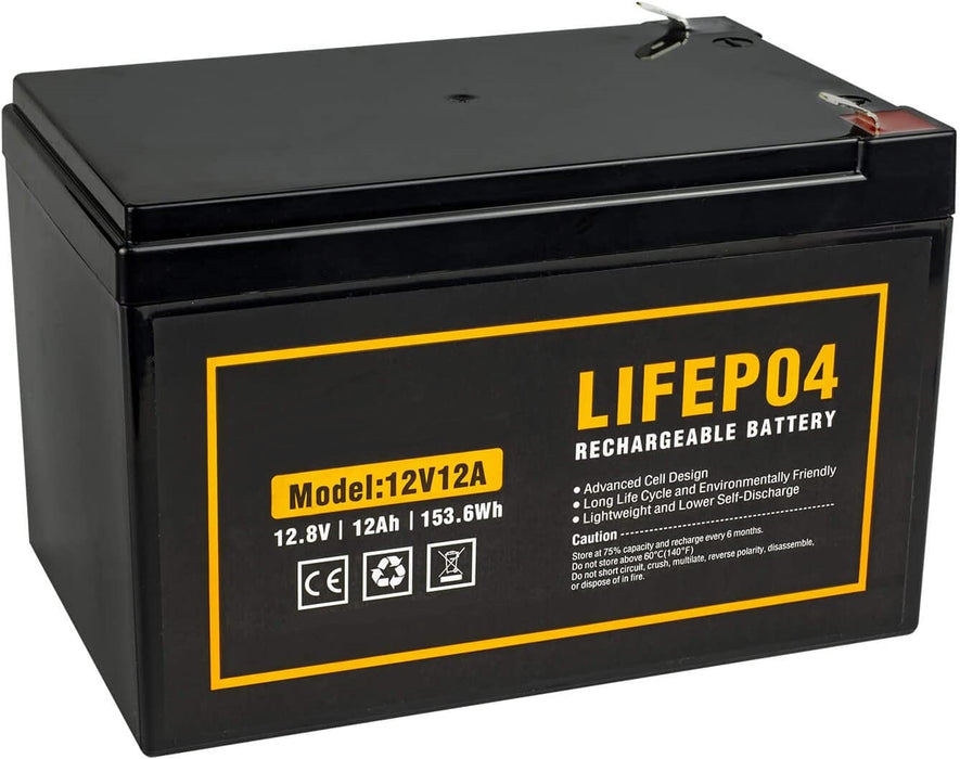 BP-1212LiFE : 12.8v 12Ah rechargeable LiFE battery (LiFePO4 chemistry)