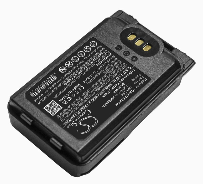 BP-ICF622TW : replaces BP-294, 7.4v 3300mAh battery for ICOM