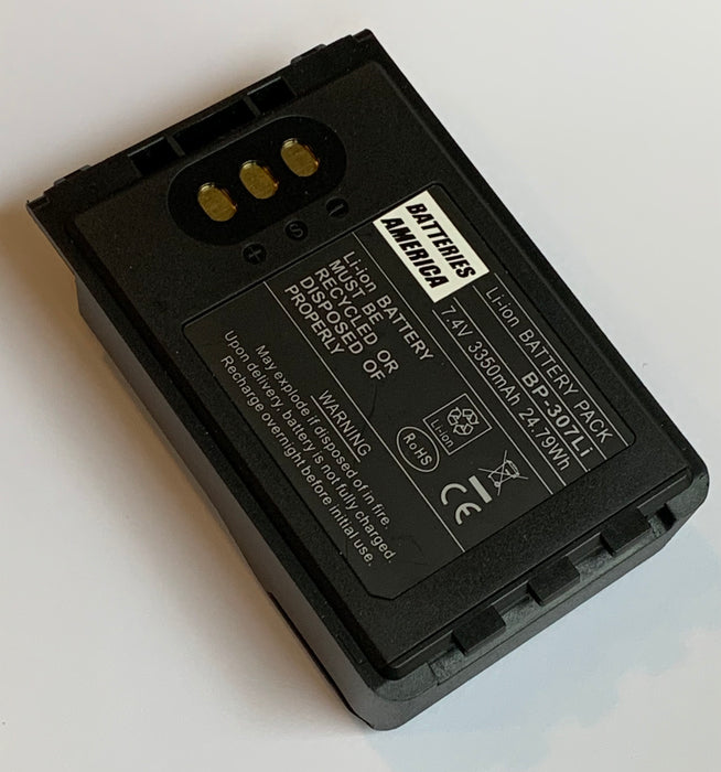 BP-307Li: 7.4v 3350mAh Li-ION battery for ICOM ID-51A, ID-52A, ID-31A, IC-705 etc.