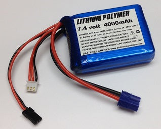 2S4000LPJR : 7.4v 4000mAh Li-PO battery for RC
