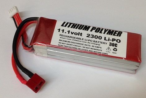 3S2300T: 3S 11.1volt  2300mAh LiPO battery for RC electric