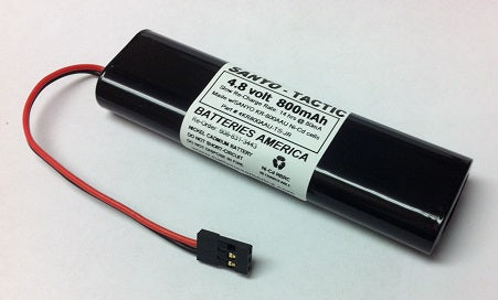 4KR1100AAU-TS-JR : 4.8 volt 1100mAh NiCd Battery for TACTIC RC