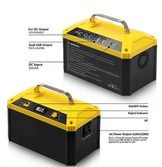 PowerStation: 150W 48000mAh AC/DC portable power station