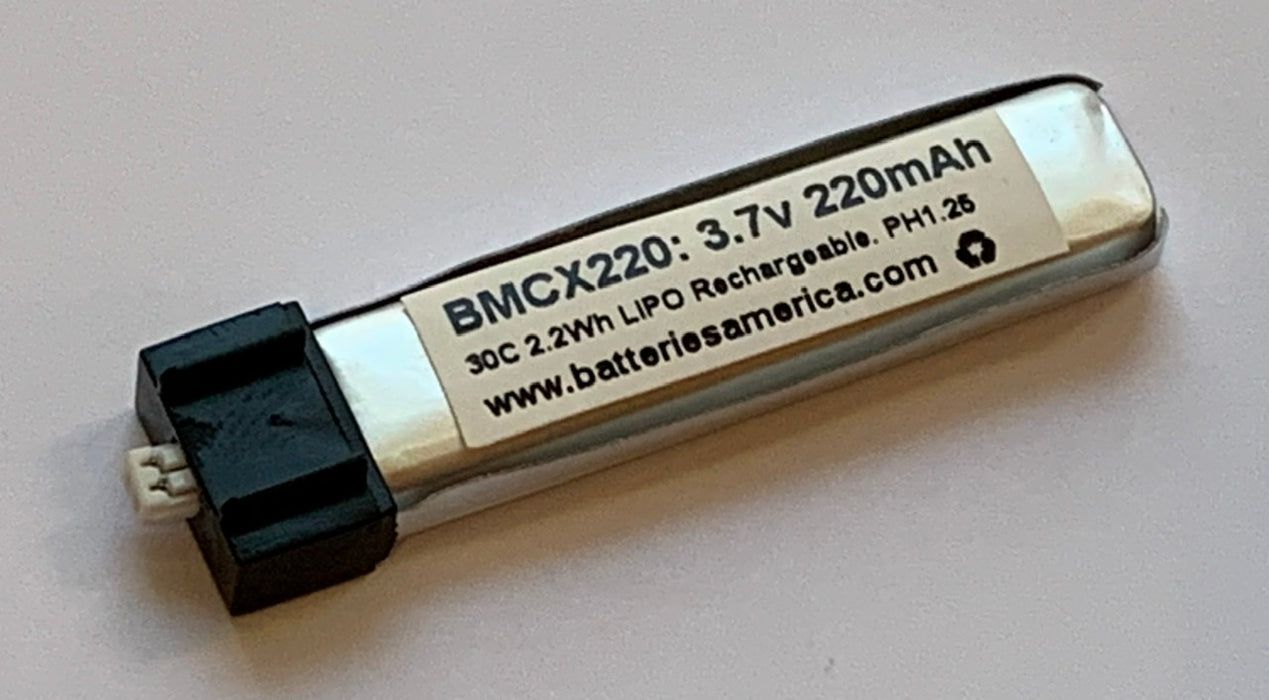 BMCX220: 3.7v 1S 220mAh LiPO battery for RC