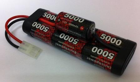 7EP5000SCH : 8.4 volt 5000mAh NiMH Rechargeable Hump Pack Battery