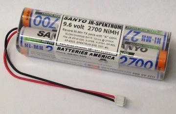 JR-2 : 9.6 volt battery for JR PROPO & SPEkTRUM R/C transmitters (JR-2S, SPM9521, JRPB5011)