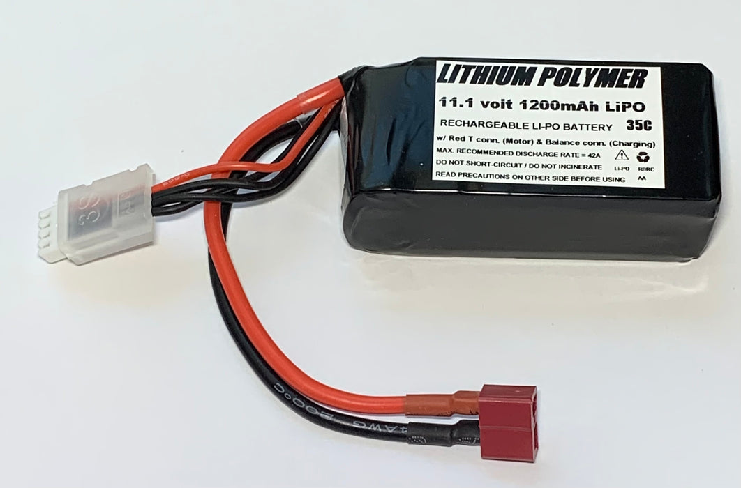 3S1600T: 11.1volt 1600mAh LiPO battery for R/C