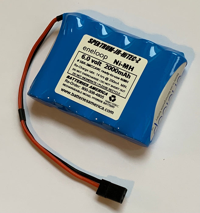 5BK-3MCCAW : 6.0 volt 2000mAh AA NiMH PRE-CHARGED eneloop battery for R/C