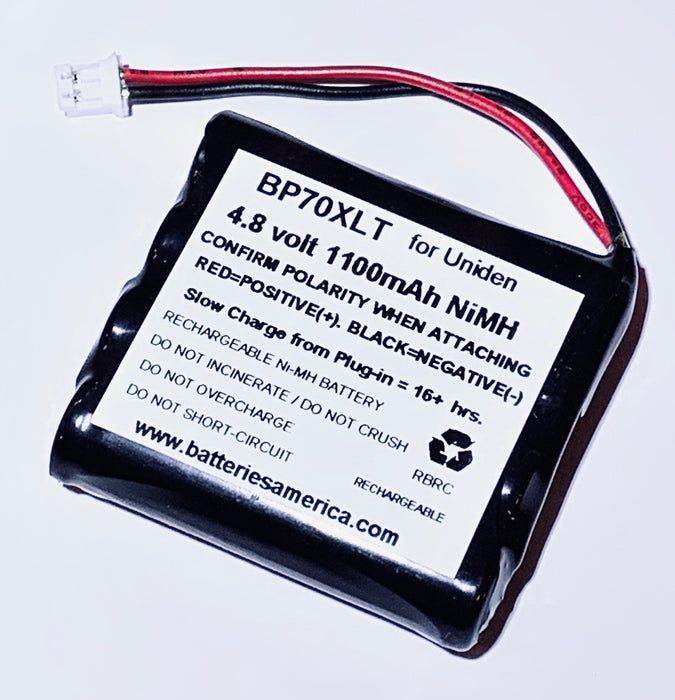 BP-70XLT : 4.8v 1100mAh battery for Uniden BC 70XLT