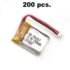200 pcs of BP-751517 : 1S 3.7v LiPO batteries for Estes, Hubsan, Walkera etc.