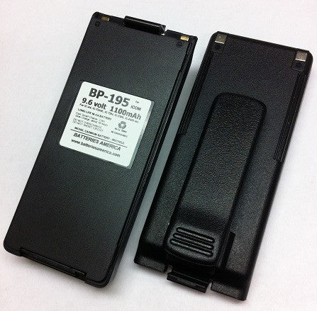 BP-195 : 9.6 volt 1100mAh rechargeable Ni-Cd battery pack