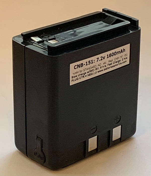 CNB-151: 7.2v 1600mAh NiMH battery for STANDARD ADI RELM HEATH JHP