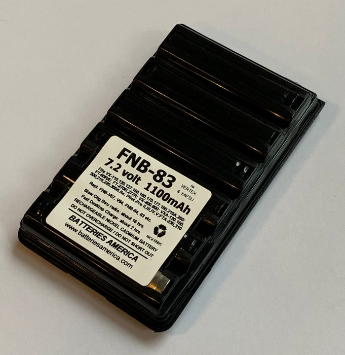FNB-83 : 7.2v rechargeable NiCd battery for Yaesu & Vertex