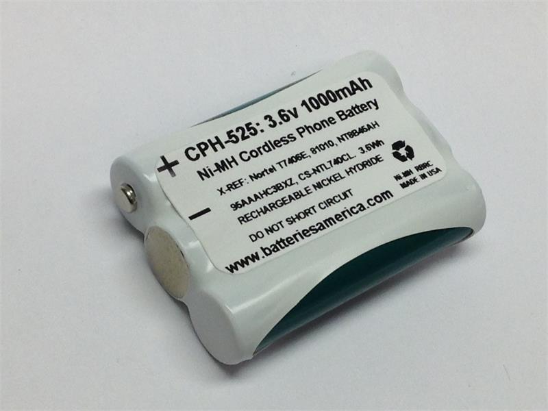 CPH-525 : 3.6v NiMH battery for Nortel cordless phones