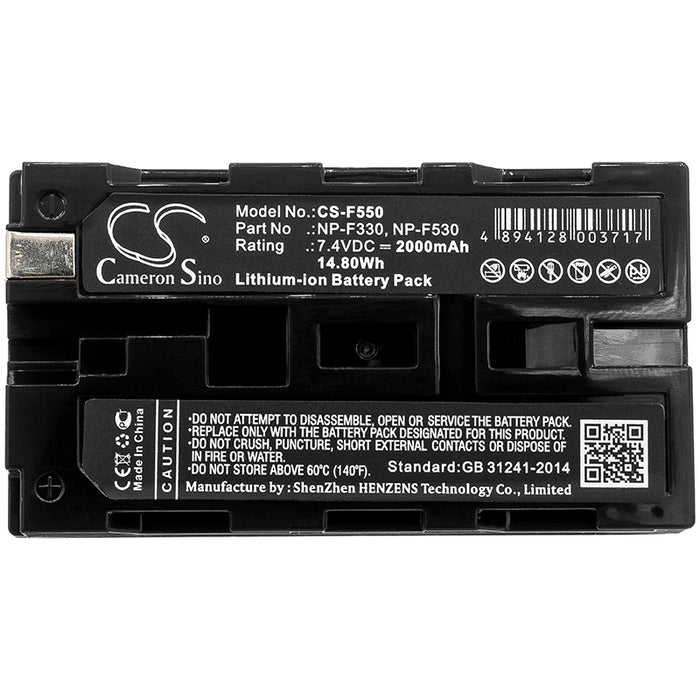 Picture of the BP-F550;  Battery for Panasonic  VW-VBD2E and other models