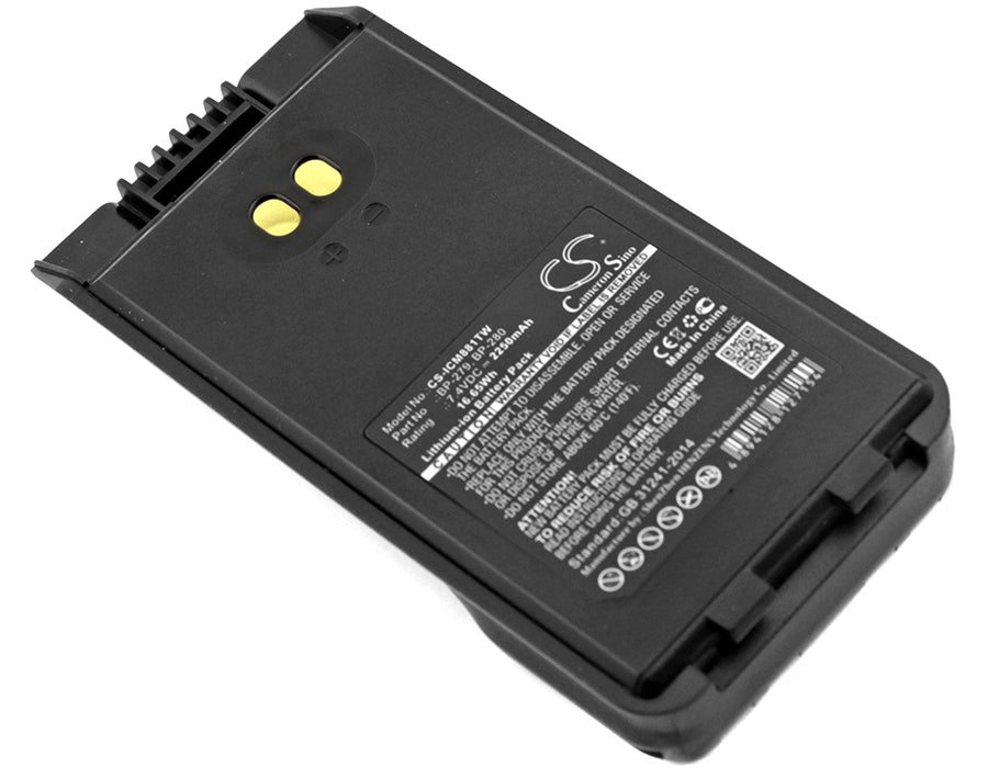 thumbnail image 2 of Banshee BP-280 / BP-280Li Replacement Battery For ICOM F1000 & F2000 Series Radios – 2200mAh Li-Ion 2 of 5