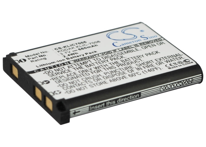Akku-Ersatz Für Kodak Klic-7006 / LB-012 – 700 MAh, 3,7V, Li-Ion, Mit Sicherheitsschutz