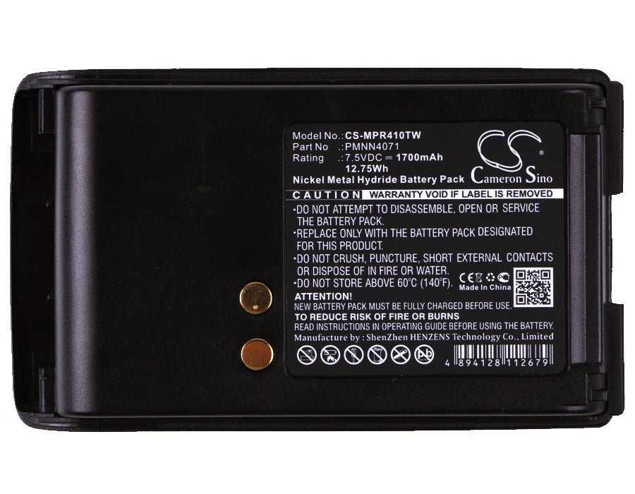 Picture of the BP-MPR410TW; Replaces Motorola  PMNN4071AR and others