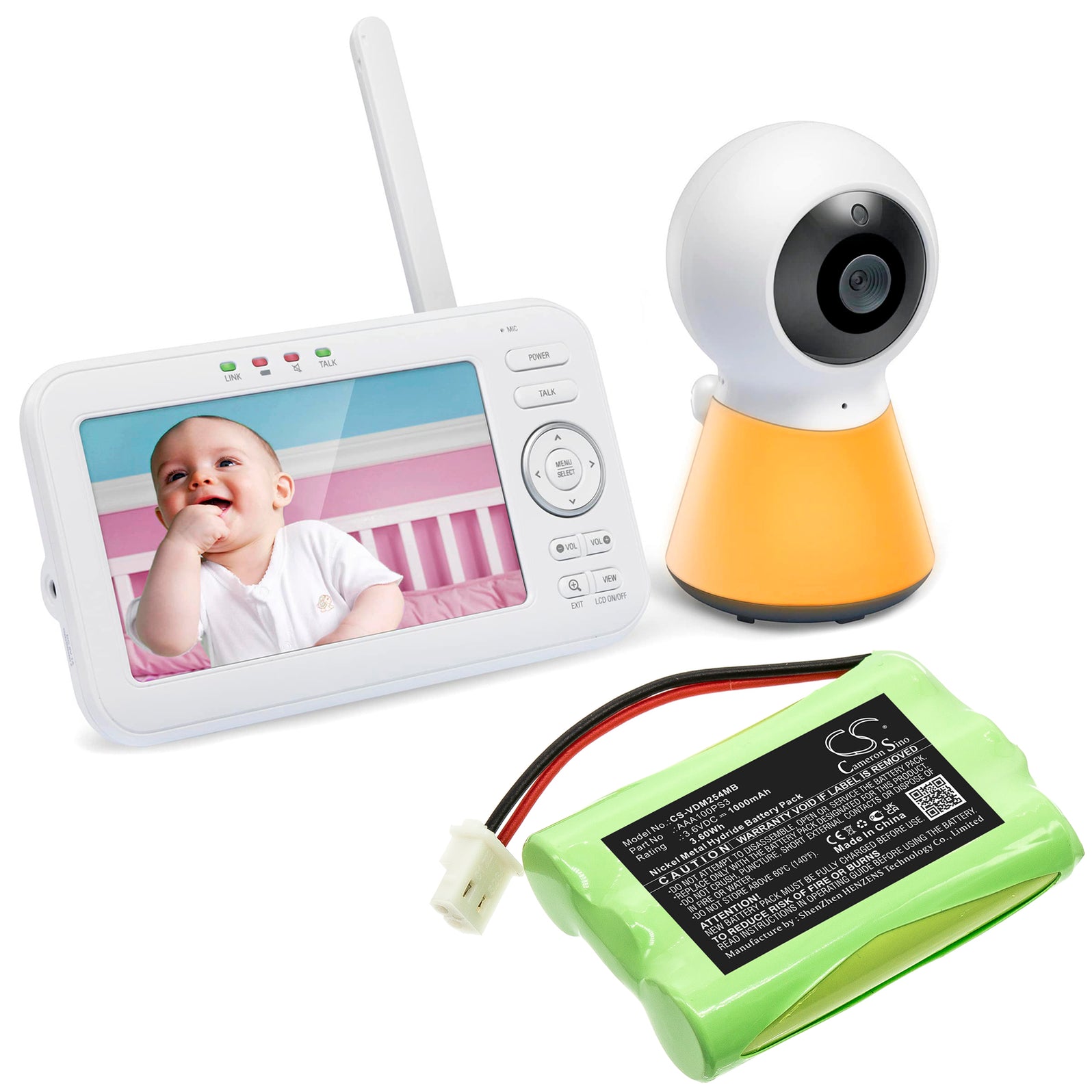 BPVDM254MB Baby Monitor Battery 3.6v 1000mAh replaces VTech Vm311 V
