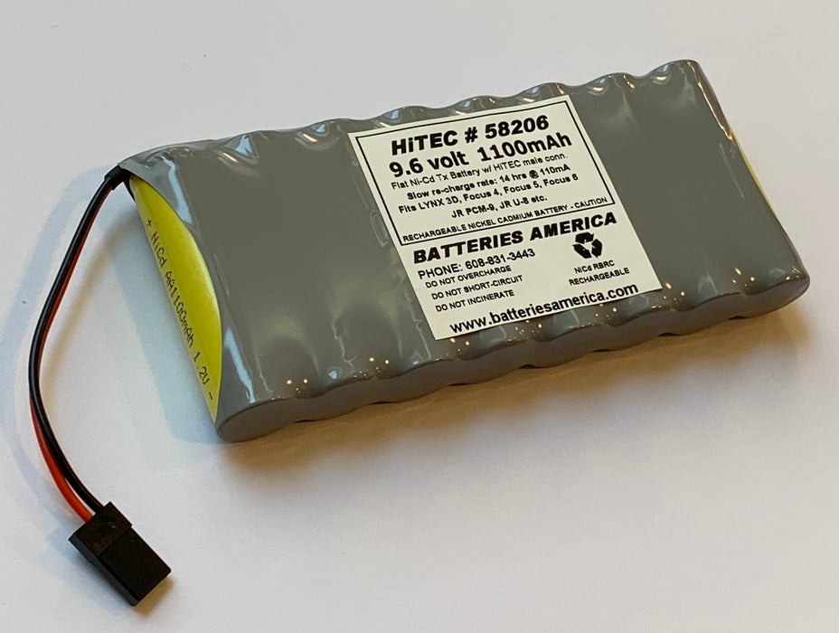 58206 : 9.6v Transmitter battery for HiTEC RC. Choose capacity