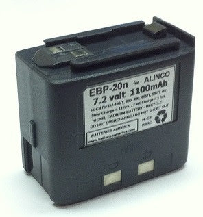 EBP-20n : 7.2v NiCd battery for Alinco radios, Replaces EBP-20N EBP-24N
