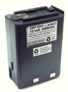 EBP-22xh : 12v 2000mAh battery for Alinco DJ-580, 582, 480, 280, 180