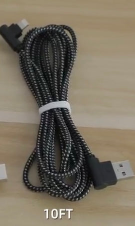 RA-USB-IP: Right-angle USB to Lightning cable 3ft