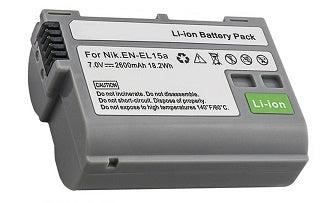 EN-EL15 : 7.0v 2600mAh Li-ION battery for NIKON