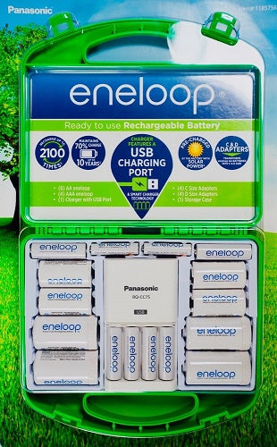 EneloopKit : Ready-to-use rechargeable AA & AAA cells, Charger, Spacers