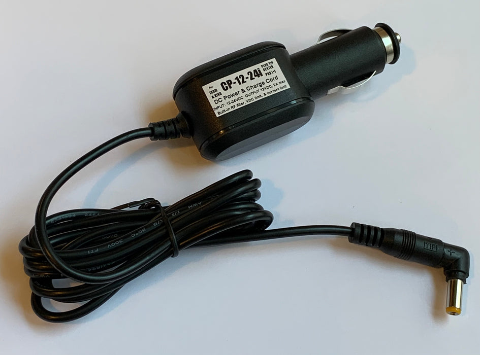 CP-12-24i : DC Power & Charge cord for ICOM & BENDIX KING 12-24VDC