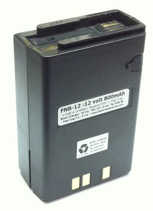 FNB-12 : 12v 800mAh NiCd battery for Yaesu FT-411 FT-470 FT-23 FT-43 FT-73